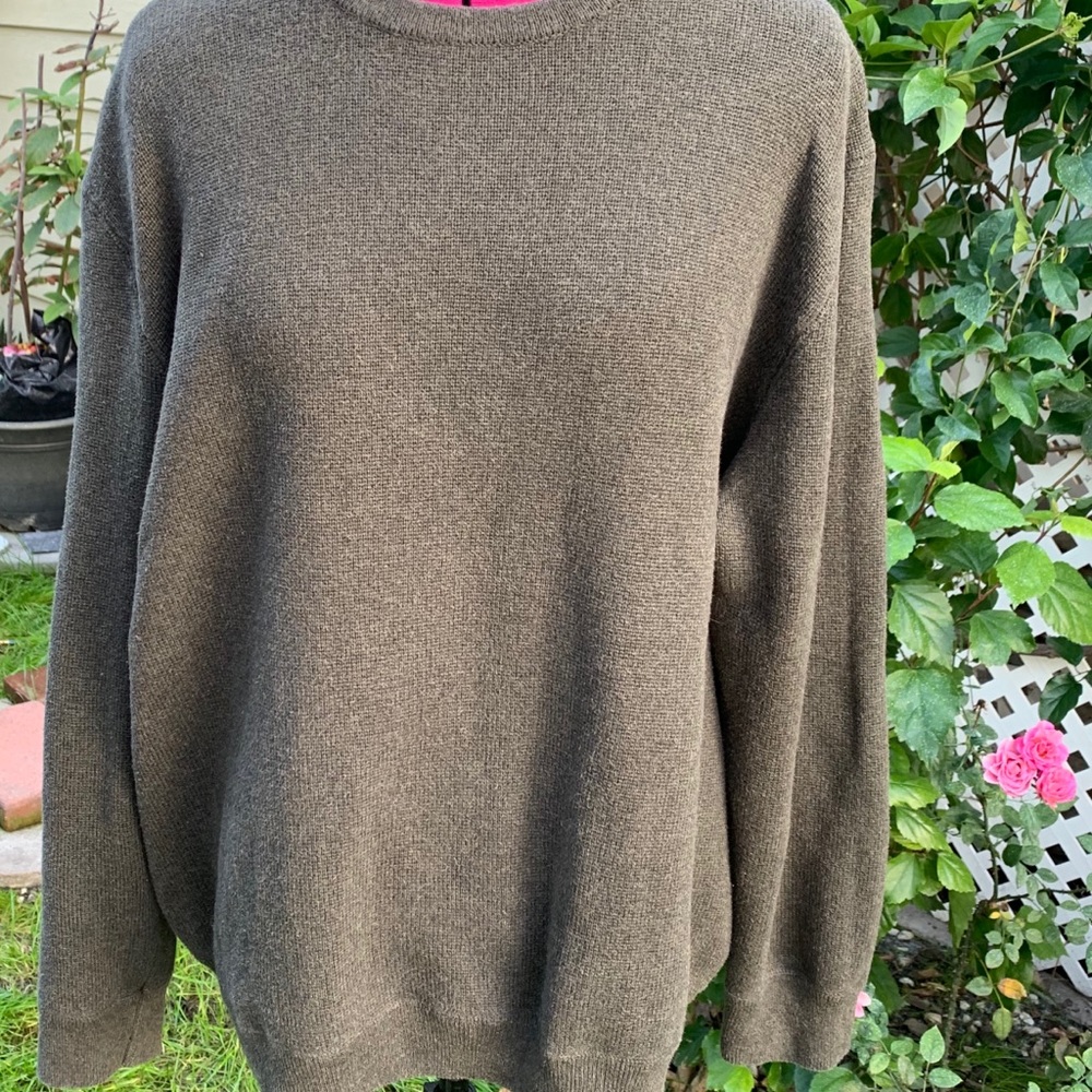 J Crew Brown Mens Crewneck Sweater